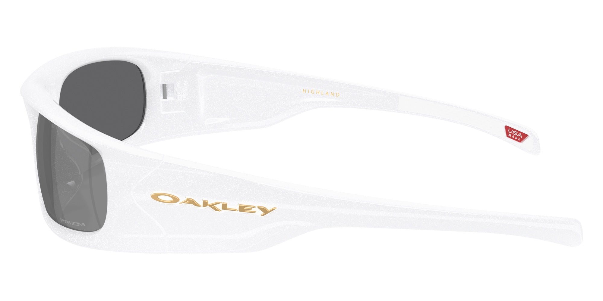 Oakley® OO9522 HIGHLAND OO9522 952202 62 Sunglasses - Pearlized White / Prizm Black Mirrored