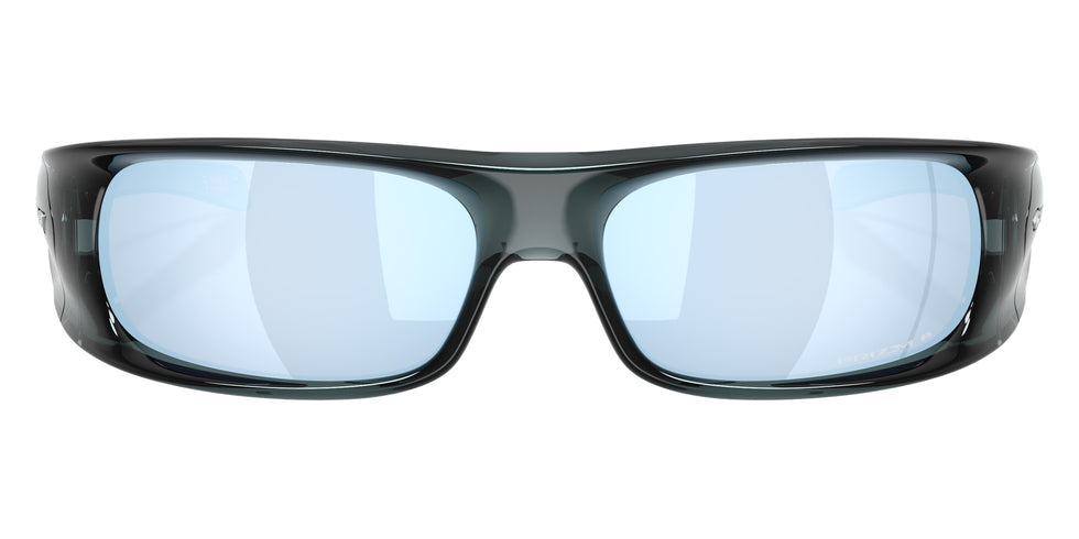 Oakley® OO9522 HIGHLAND OO9522 952204 62 Sunglasses - Crystal Black / Prizm Deep Water Polarized Mirrored