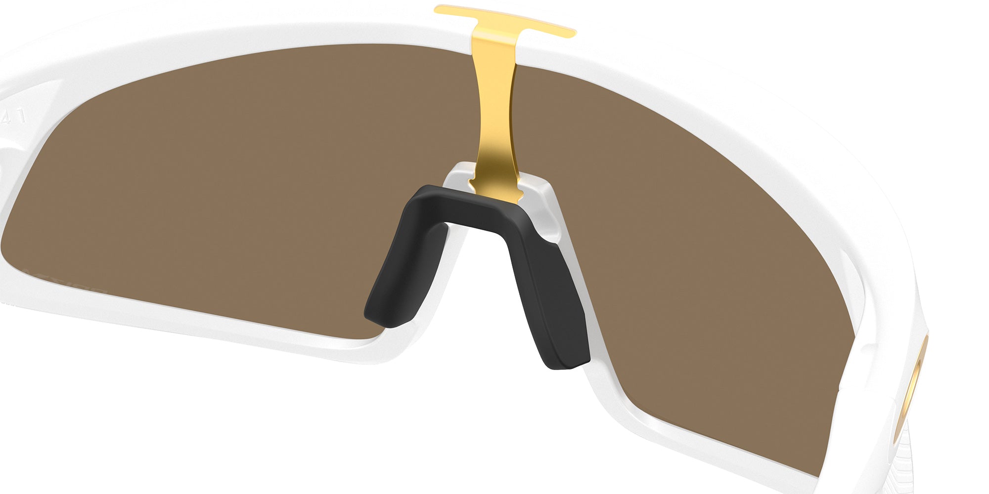 Oakley® OO9524D RSLV 141 OO9524D 952403 41 Sunglasses - Matte White / Prizm 24k Mirrored 952403