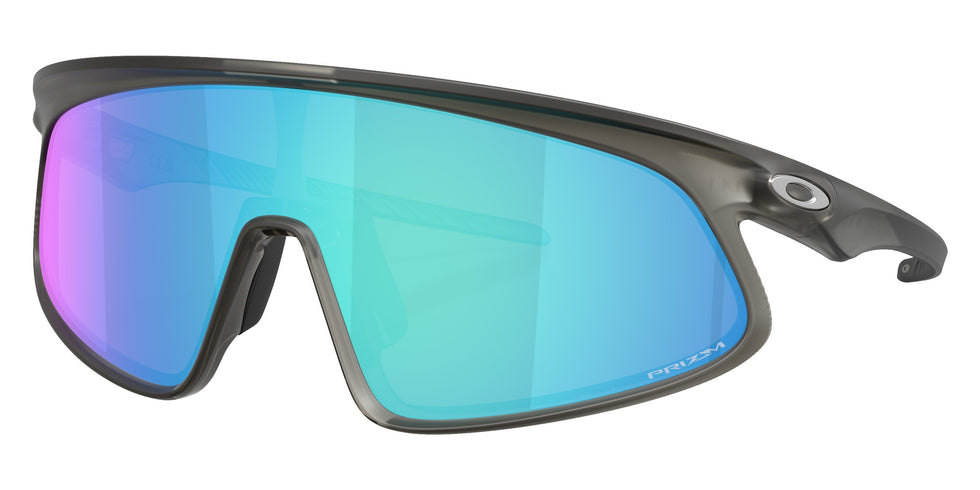 Oakley® OO9524D RSLV 141 OO9524D 952404 41 Sunglasses - Matte Gray Smoke / Prizm Sapphire Mirrored 952404
