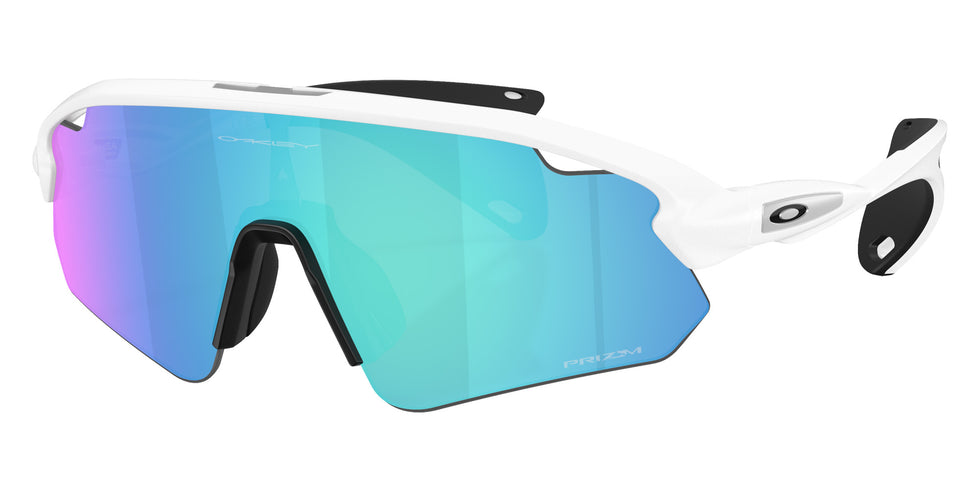 Oakley® OO9525 STUNT DEVIL A OO9525 952502 37 Sunglasses - Matte White / Prizm Sapphire Mirrored 952502