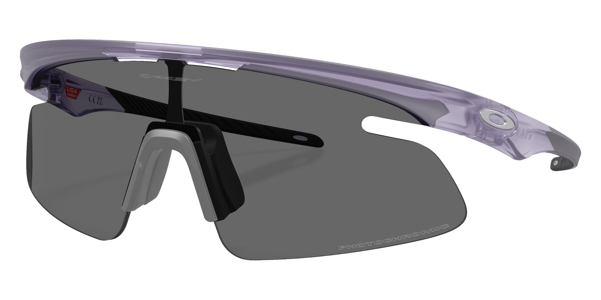 Oakley® OO9527D RSLV LITE OO9527D 952709 50 Sunglasses - Matte Transparent Lilac / Clear to Black Iridium Photochromic 952709