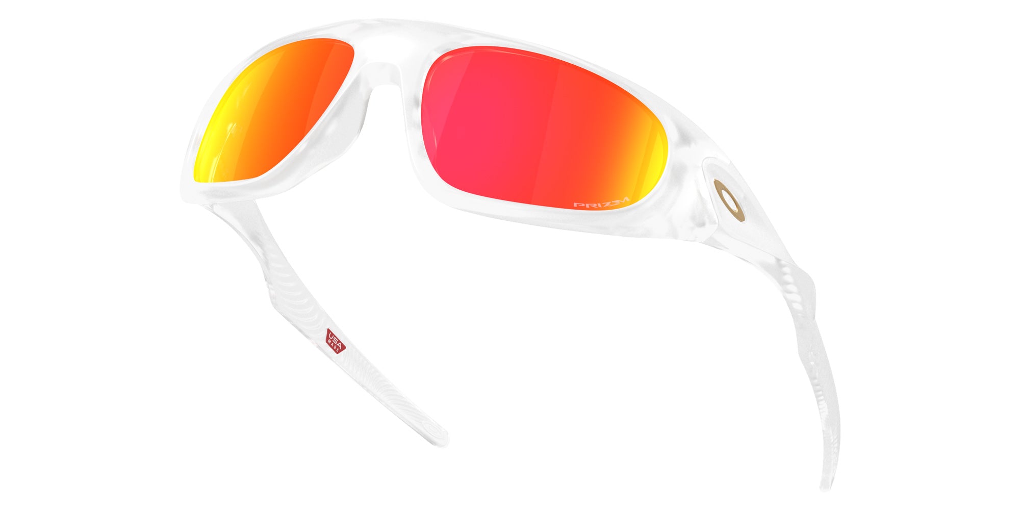 Oakley® OO9528 NEOFORMA OO9528 952803 60 Sunglasses - Matte Clear / Prizm Ruby Mirrored 952803