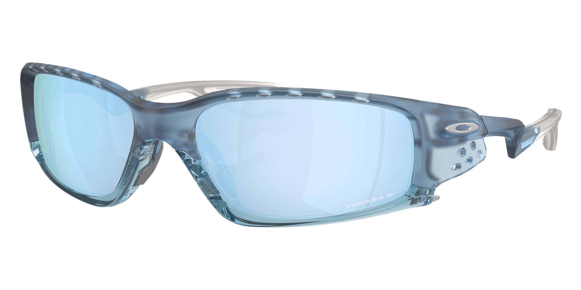 Oakley® OO9529 PLANTARIS SQ OO9529 952908 61 Sunglasses - Matte Transparent Stonewash / Prizm Deep Water Polarized Mirrored 952908