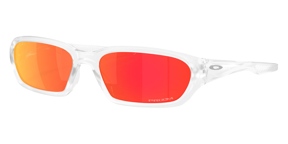 Oakley® OO9530 TERRAFORMA OO9530 953003 58 Sunglasses - Matte Clear / Prizm Ruby Mirrored 953003