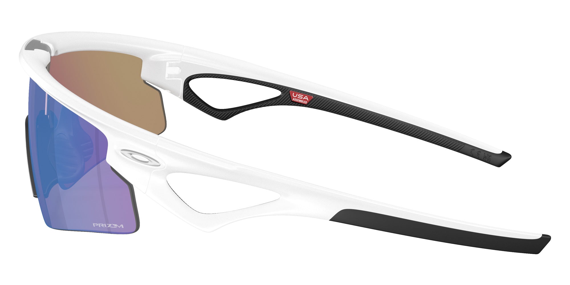 Oakley® OO9531 SPHAERA STRIKE OO9531 953104 37 Sunglasses - Matte White / Prizm Sapphire Mirrored 953104