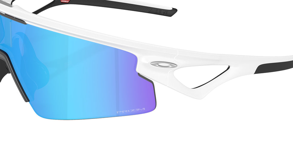 Oakley® OO9531 SPHAERA STRIKE OO9531 953104 37 Sunglasses - Matte White / Prizm Sapphire Mirrored 953104