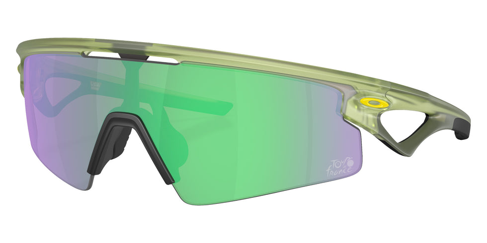 Oakley® OO9531 SPHAERA STRIKE OO9531 953109 37 Sunglasses - Matte Fern / Prizm Road Jade Mirrored 953109