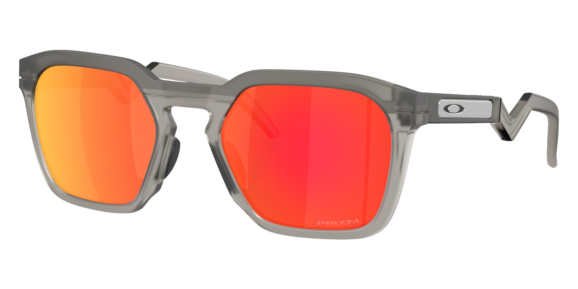 Oakley® OO9533 HSTN SQ OO9533 953302 54 Sunglasses - Matte Gray Smoke / Prizm Ruby Mirrored 953302