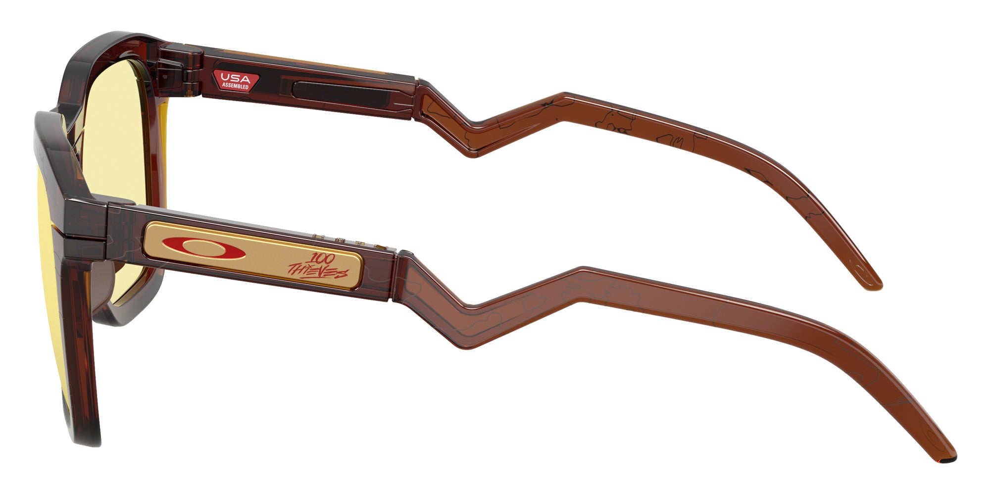 Oakley® OO9533 HSTN SQ OO9533 953310 54 Sunglasses - Dark Amber / Prizm Gaming™ 2.0 Mirrored 953310