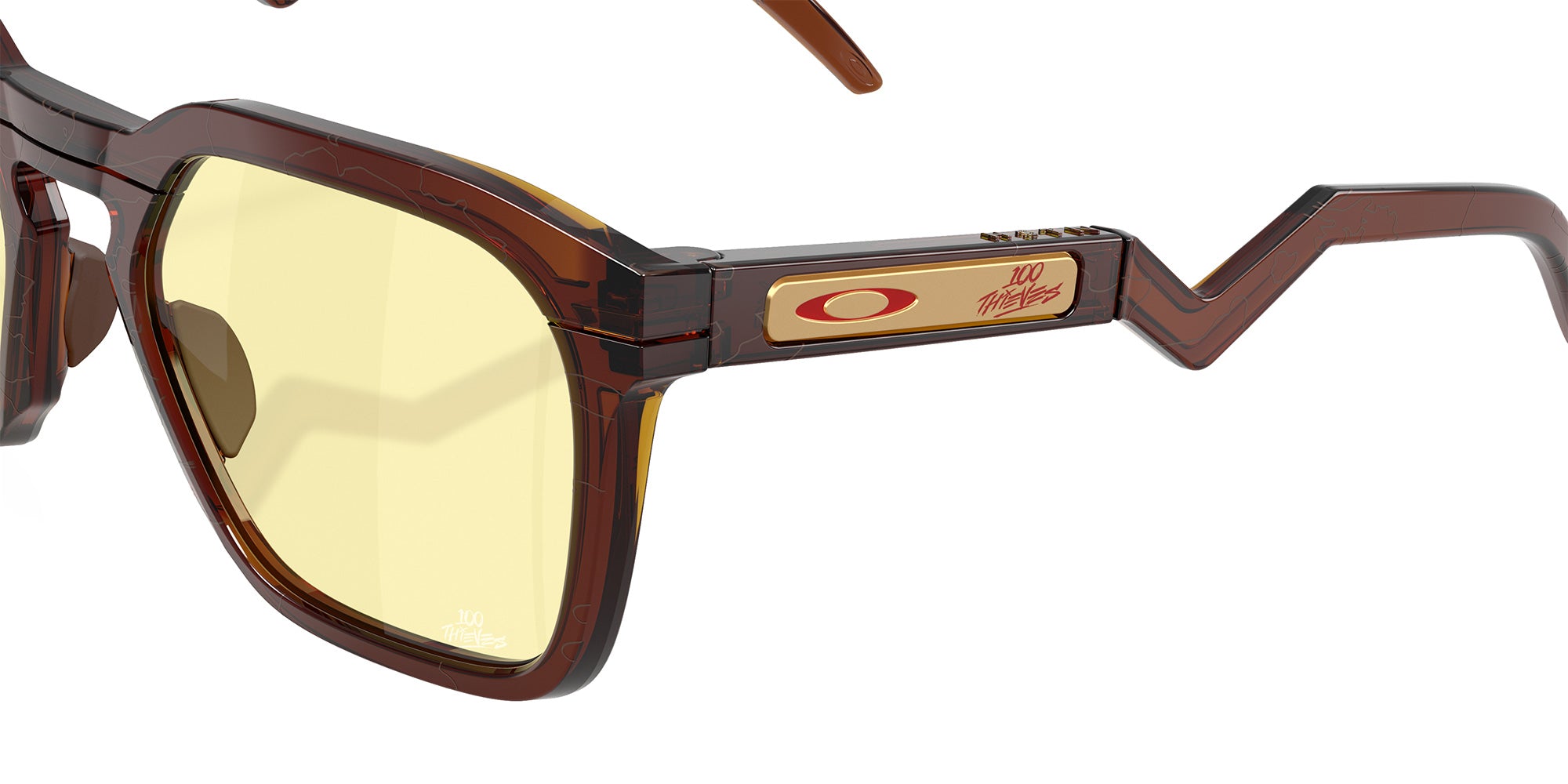 Oakley® OO9533 HSTN SQ OO9533 953310 54 Sunglasses - Dark Amber / Prizm Gaming™ 2.0 Mirrored 953310