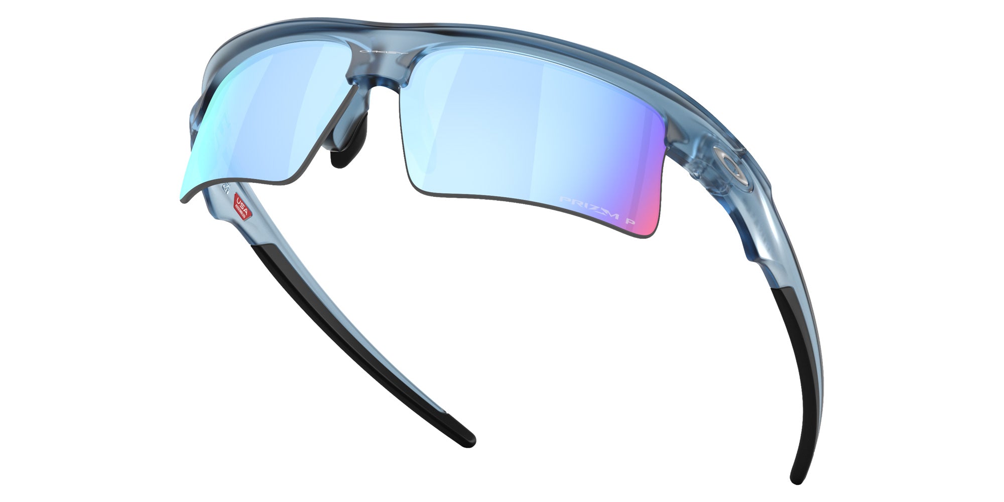 Oakley® OO9534 BISPHAERA SPEED OO9534 953406 68 Sunglasses - Transparent Abyss / Prizm Deep Water Polarized Mirrored 953406