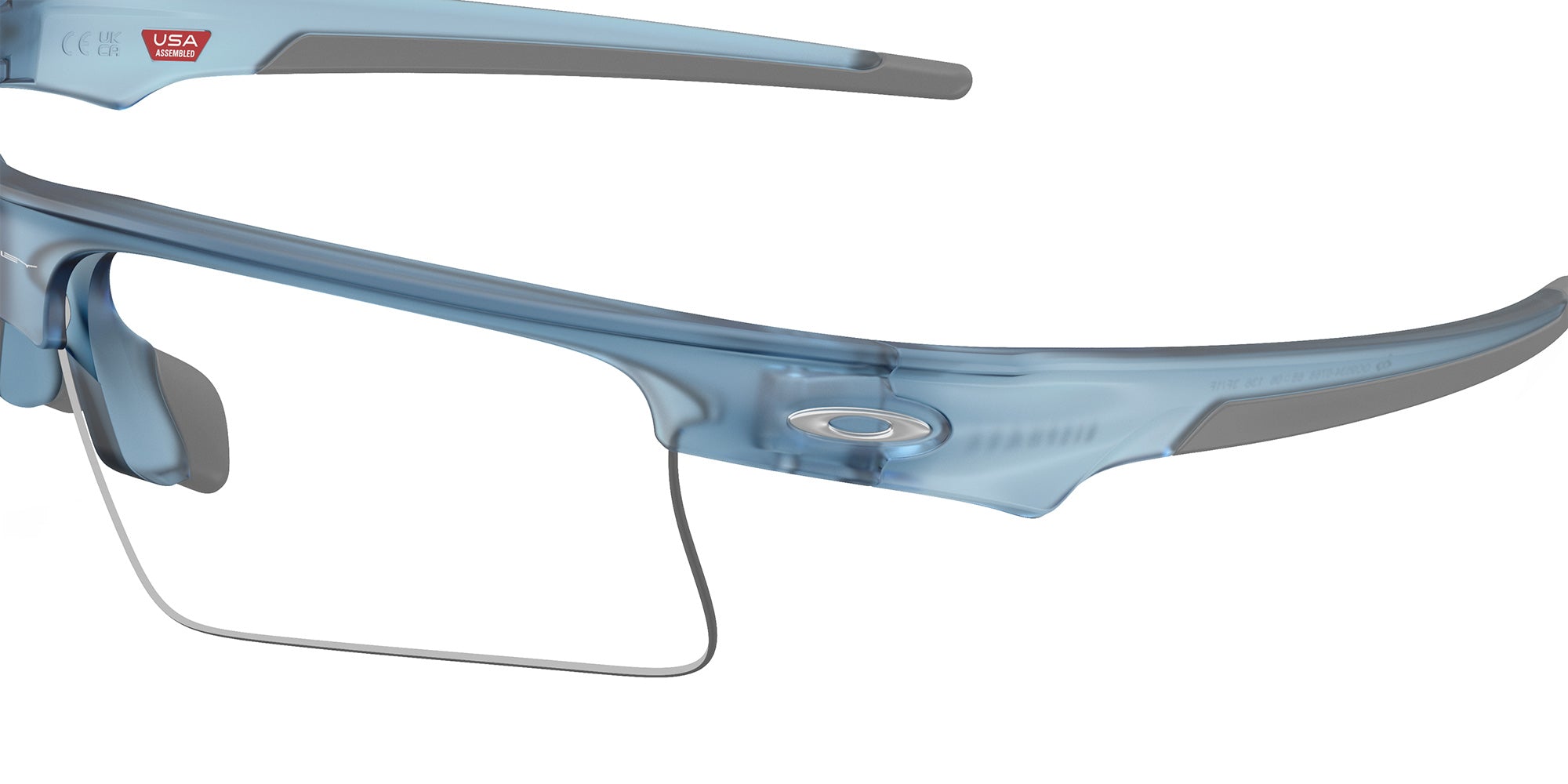 Oakley® OO9534 BISPHAERA SPEED OO9534 953407 68 Sunglasses - Matte Transparent Stonewash / Clear to Black Iridium Photochromic Mirrored 953407