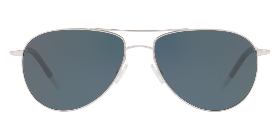 Oliver Peoples® Benedict OV1002S 50363R 59 - Silver / Blue Polarized Sunglasses