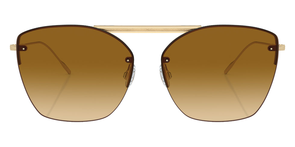 Oliver Peoples® OV1217S Square OV1217S 50352L 61 Sunglasses - Ziane Gold/Buff Top Bar Amaret/Gold/Brown