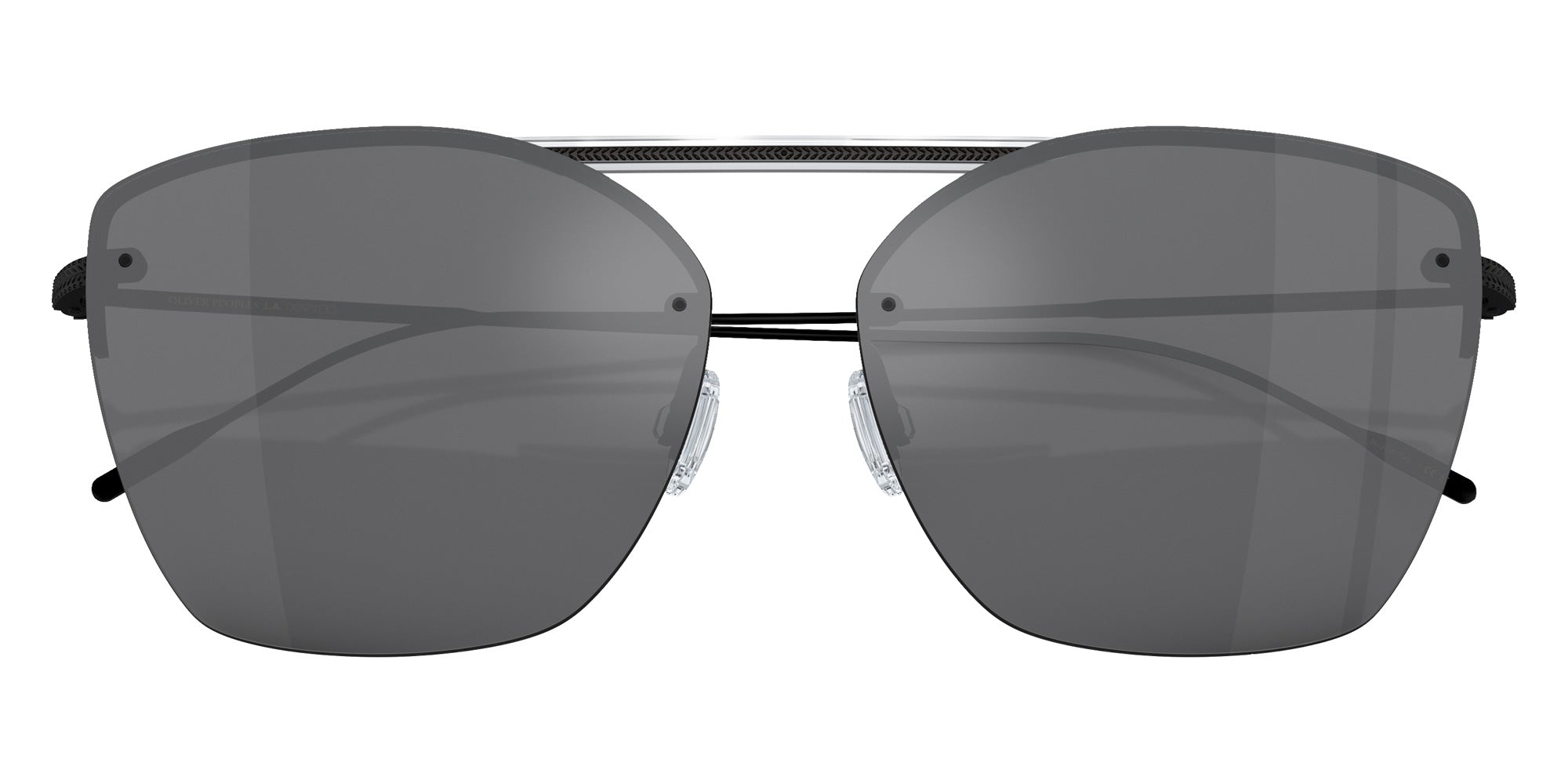 Oliver Peoples® OV1217S Square OV1217S 53336G 61 Sunglasses - Ziane Matte Black/Crystal Top/Black Satin Mirrored