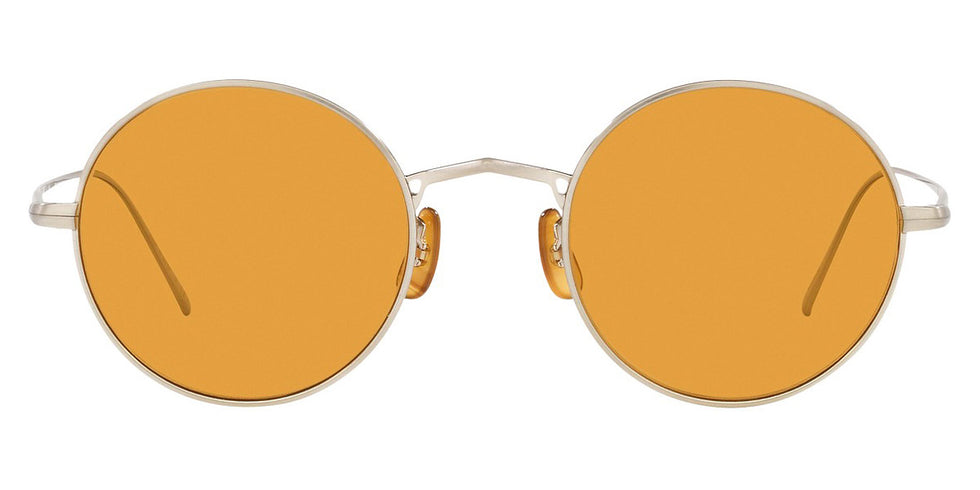 Oliver Peoples® G. Ponti-3 OV1293ST 5254N9 48 - Brushed Chrome / Amber Brown Polarized Sunglasses