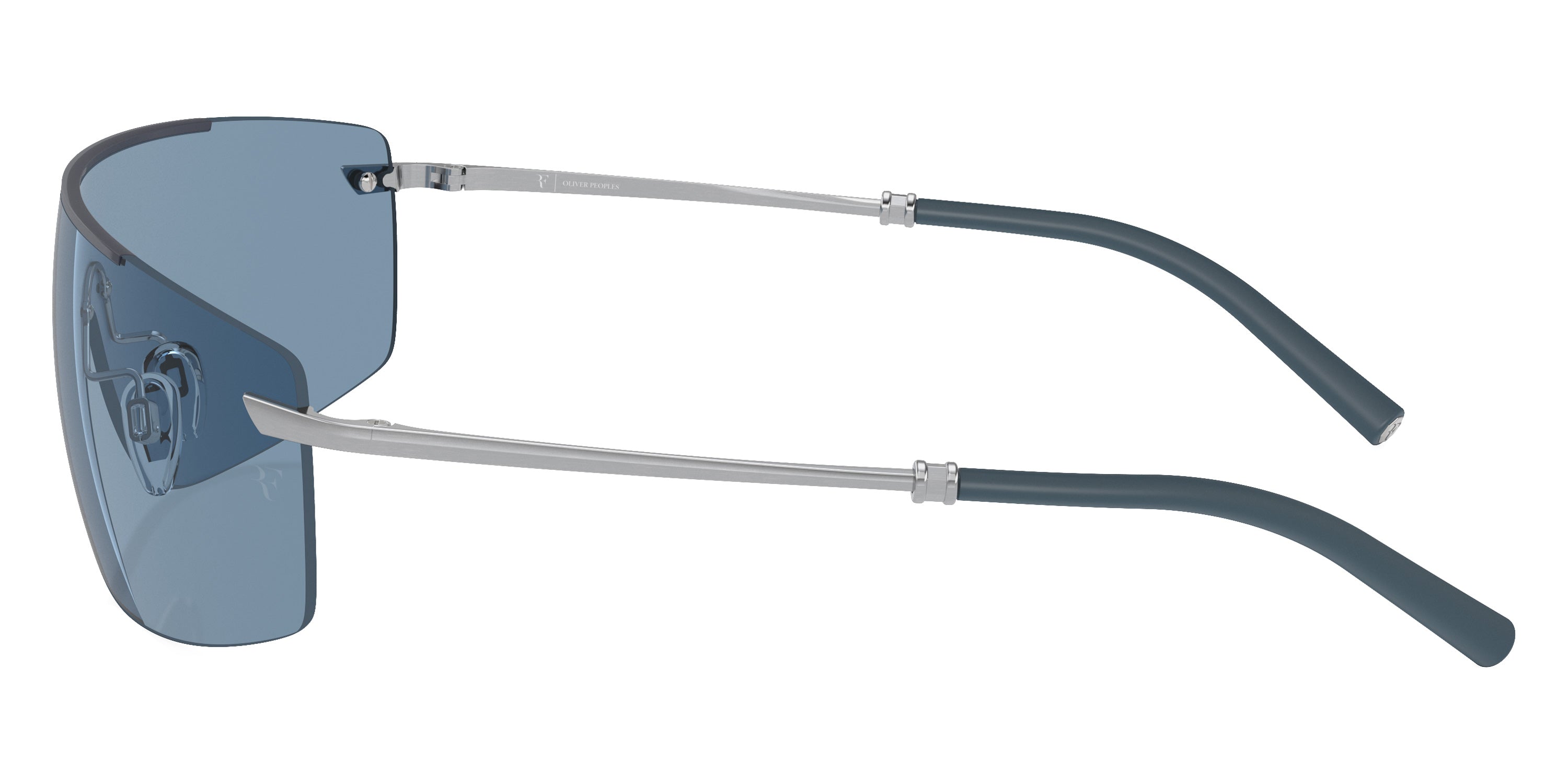 Oliver Peoples® R-5 OV1344S 506380 38 Sunglasses - Blue Ash/Brushed Silver / Marine