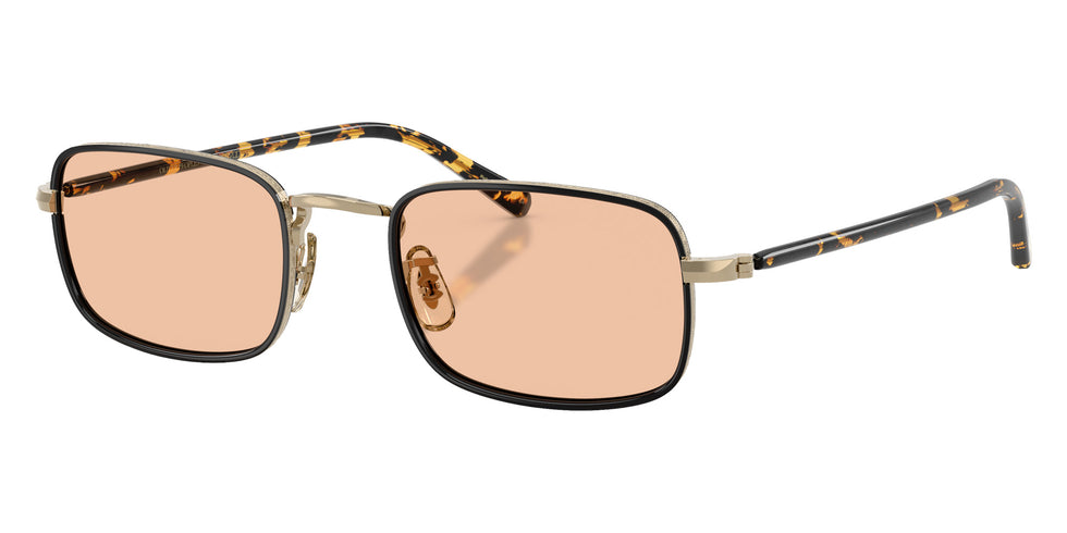Oliver Peoples® OV1366T Rectangle OV1366T 5035 49 Eyeglasses - Gold/Black/Brown Wash