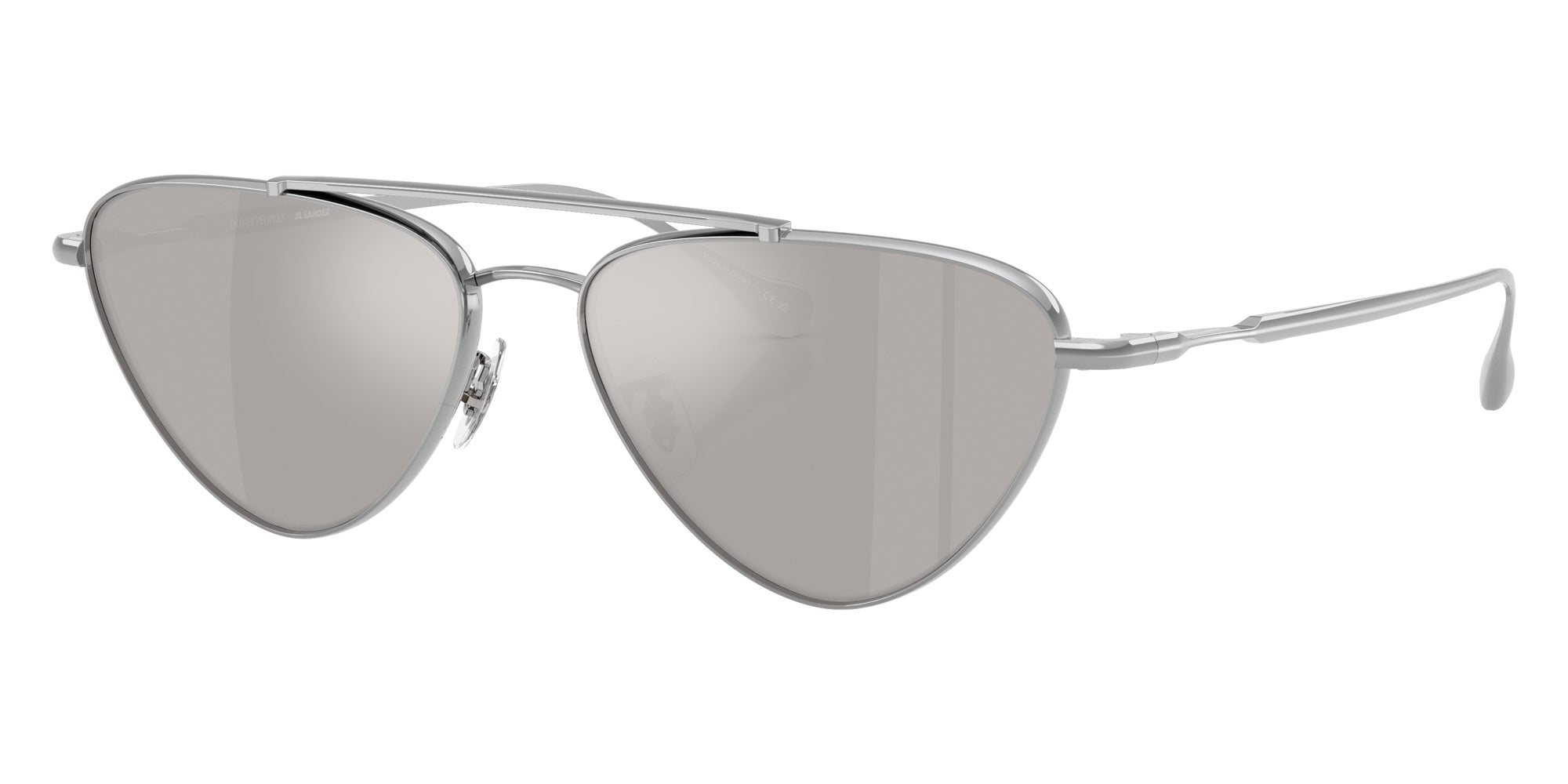 Oliver Peoples® OV1369ST Cat Eye OV1369ST 5036AP 56 Sunglasses - Silver/Soft Silver Mirrored 5036AP