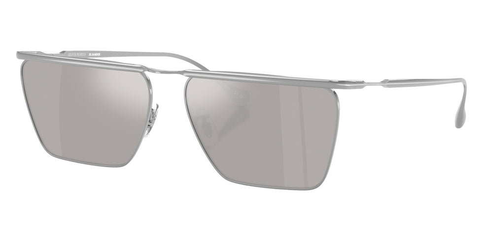 Oliver Peoples® OV1370ST Geometric OV1370ST 5036AP 59 Sunglasses - Silver/Soft Silver Mirrored 5036AP