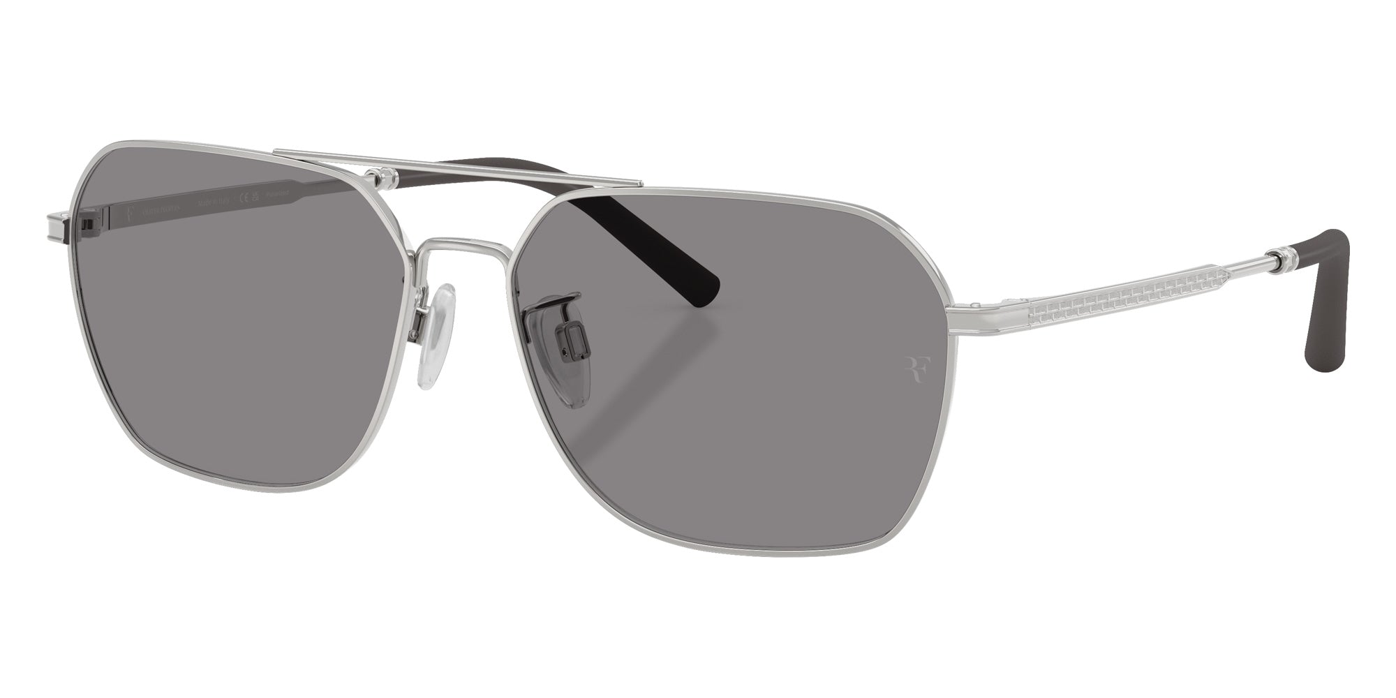 Oliver Peoples® OV1377S Geometric OV1377S 503627 58 Sunglasses - Silver/Iron Wash to Dark Photochromic Polarized 503627