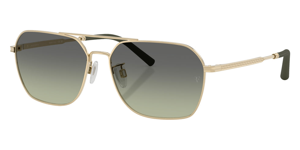 Oliver Peoples® OV1377S Geometric OV1377S 52452A 58 Sunglasses - Brushed Gold/Forest Gradient 52452A
