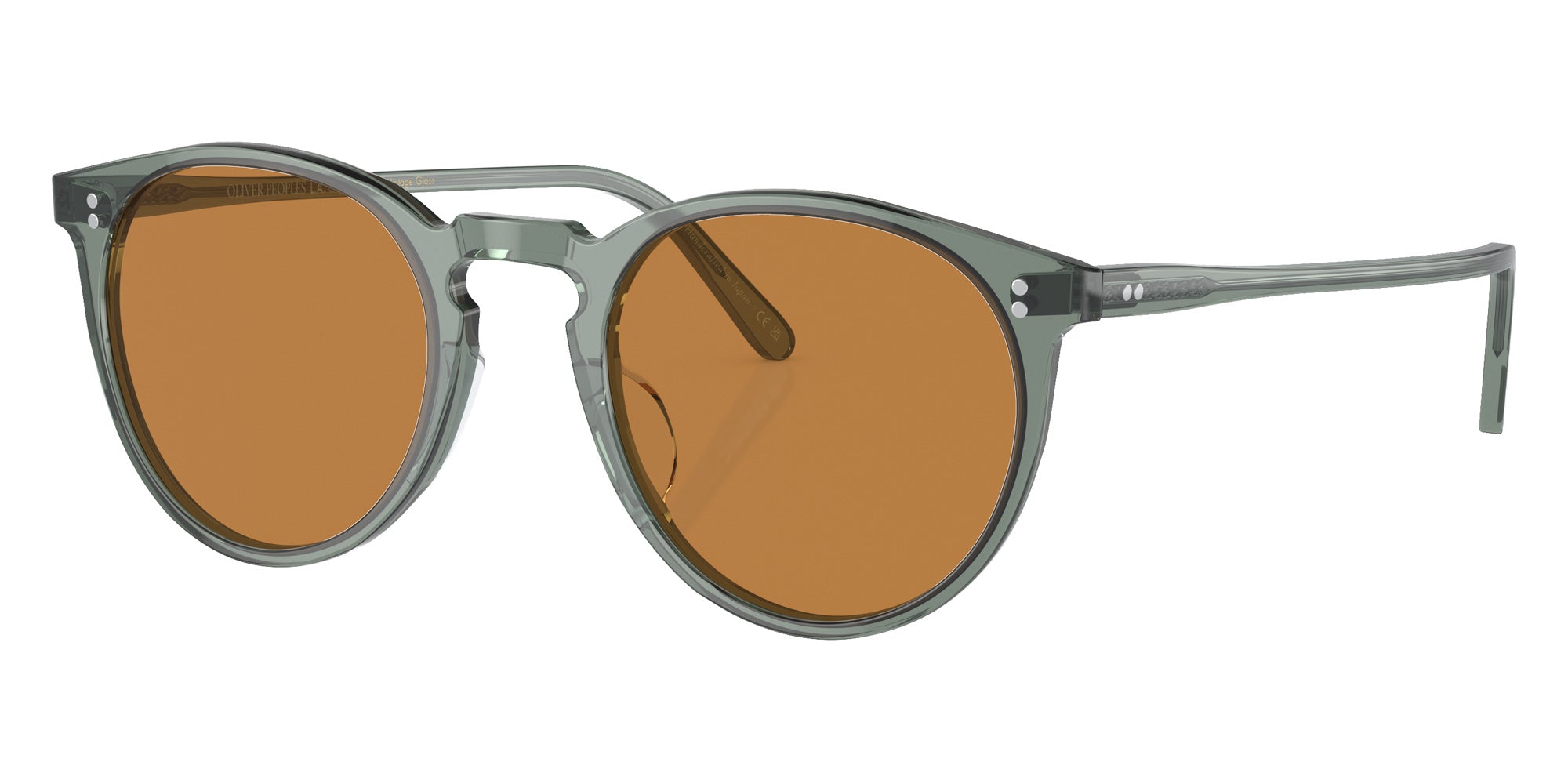 Oliver Peoples® OV5183S Round OV5183S 178253 48 Sunglasses - Dusty Aqua/Cognac