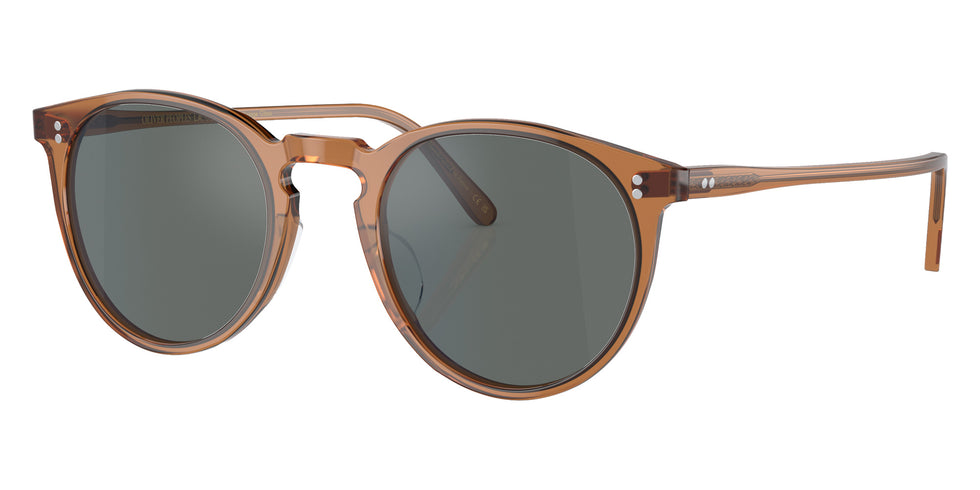 Oliver Peoples® OV5183S Round OV5183S 1783W5 48 Sunglasses - Carob/Regal Blue Mirrored