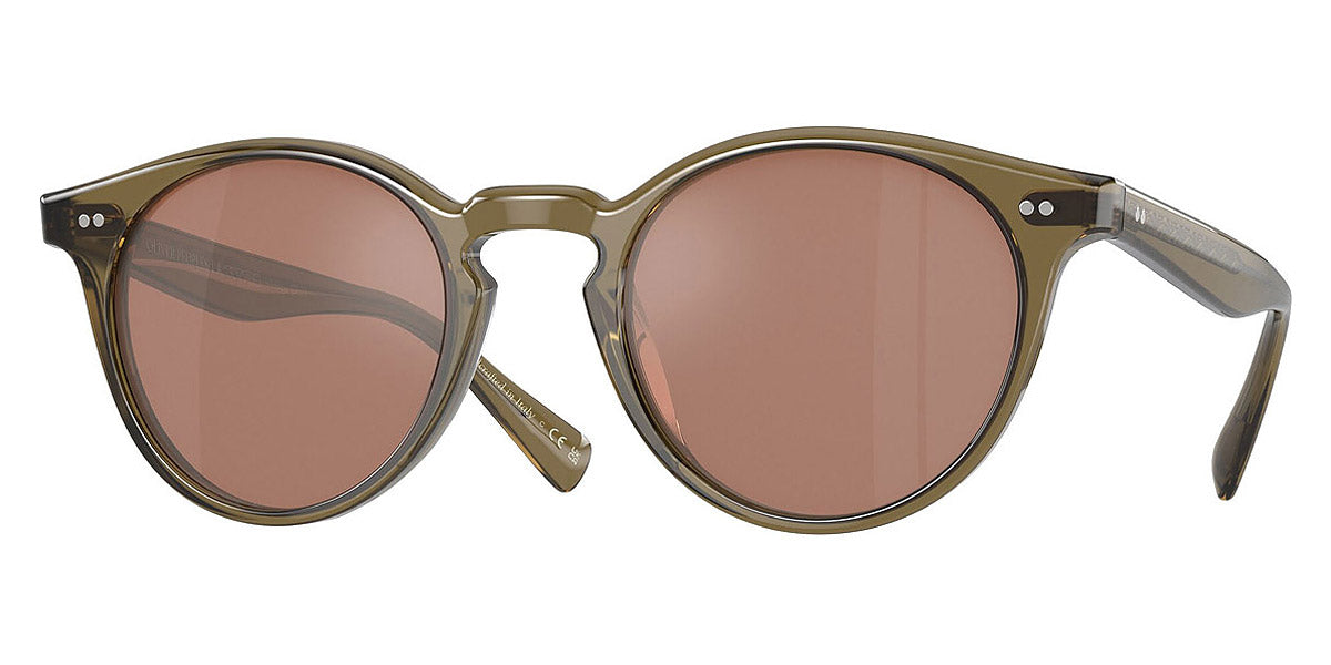 Oliver Peoples® Romare Sun OV5459SU 1678W4 48 - Dusty Olive / Persimmon Mirrored Sunglasses