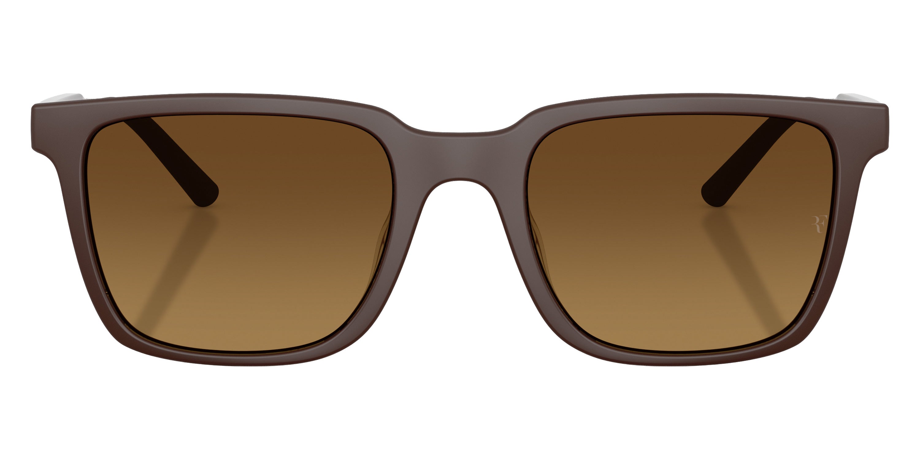 Oliver Peoples® Mr. Federer Sun OV5553SU 701013 52 Sunglasses - Semi-Matte Dark Brown / Saddle Gradient Wash to Dark Transitions