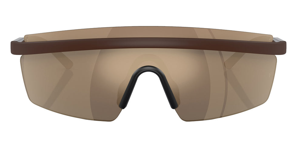 Oliver Peoples® R-4 OV5556S 70055A 35 Sunglasses - Semi-Matte Umber/Cortado Gold / Desert Flash Mirrored