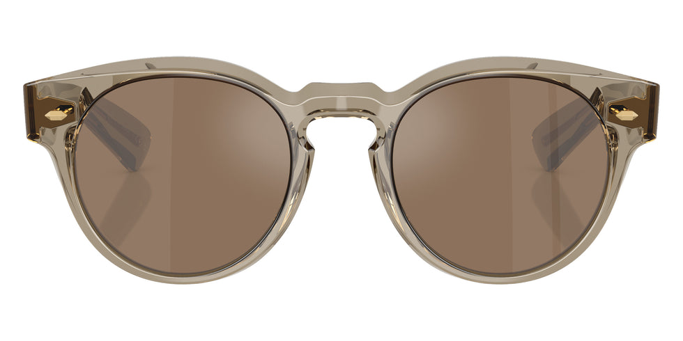 Oliver Peoples® Hayton 18k OV5571SU 1745G8 49 Sunglasses - Sencha / Cognac Mirrored