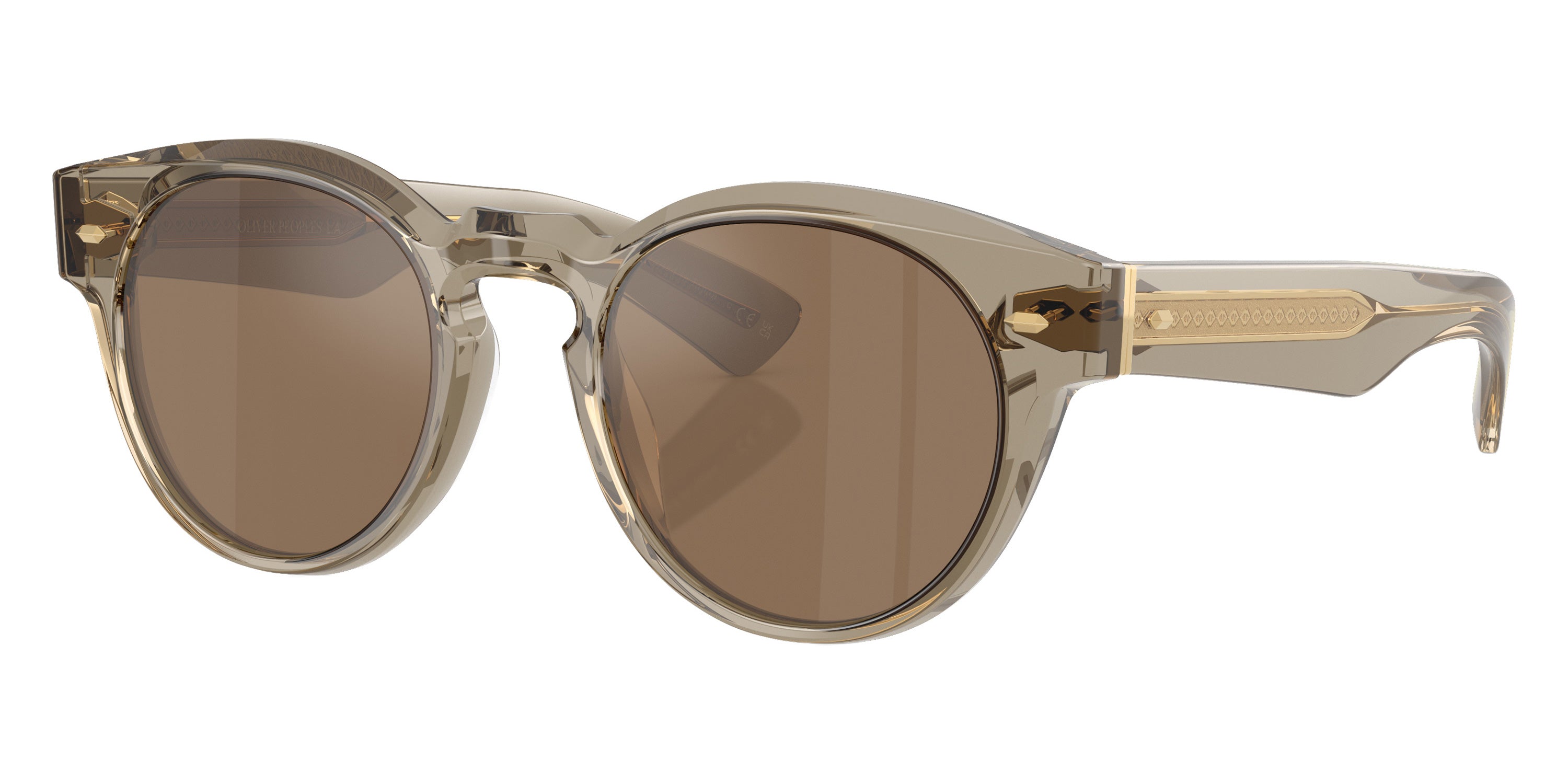 Oliver Peoples® Hayton 18k OV5571SU 1745G8 49 Sunglasses - Sencha / Cognac Mirrored