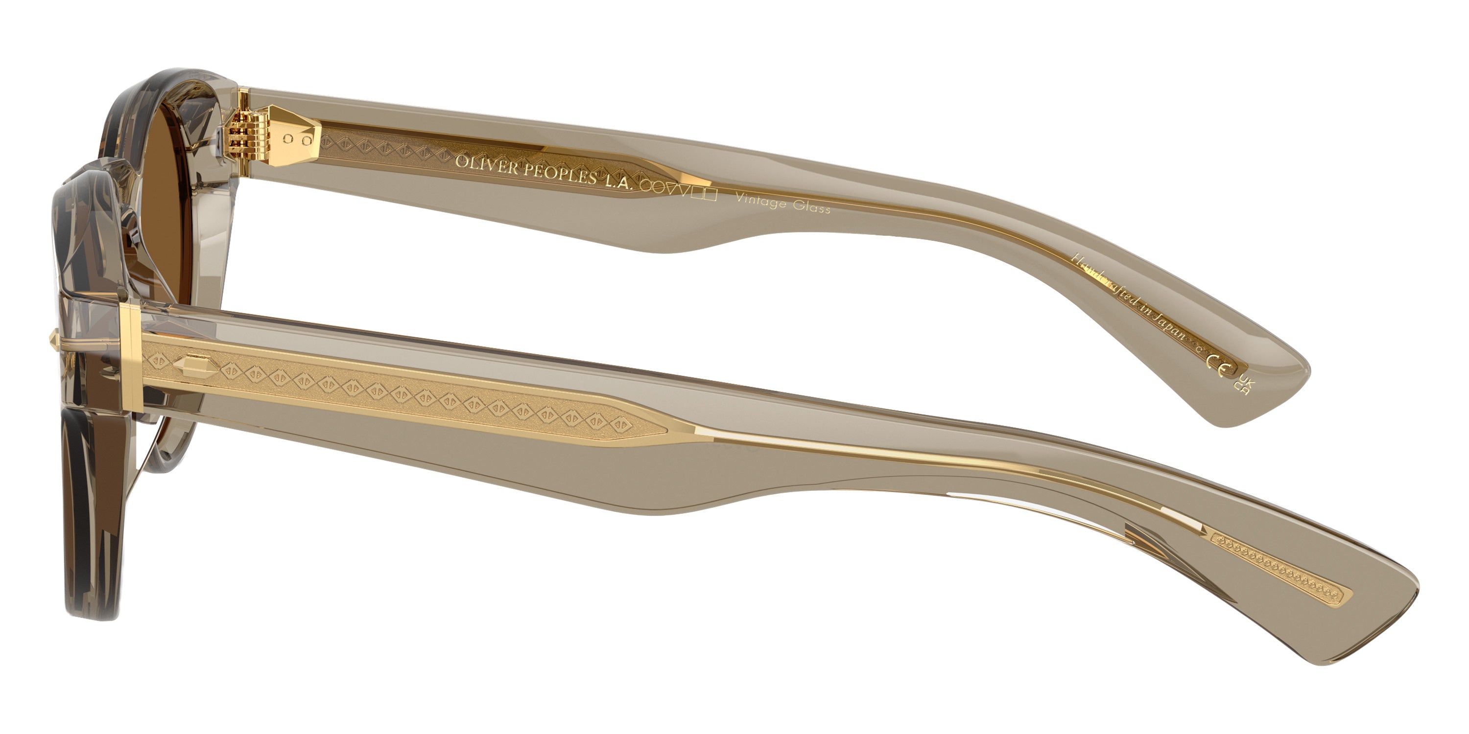 Oliver Peoples® Hayton 18k OV5571SU 1745G8 49 Sunglasses - Sencha / Cognac Mirrored