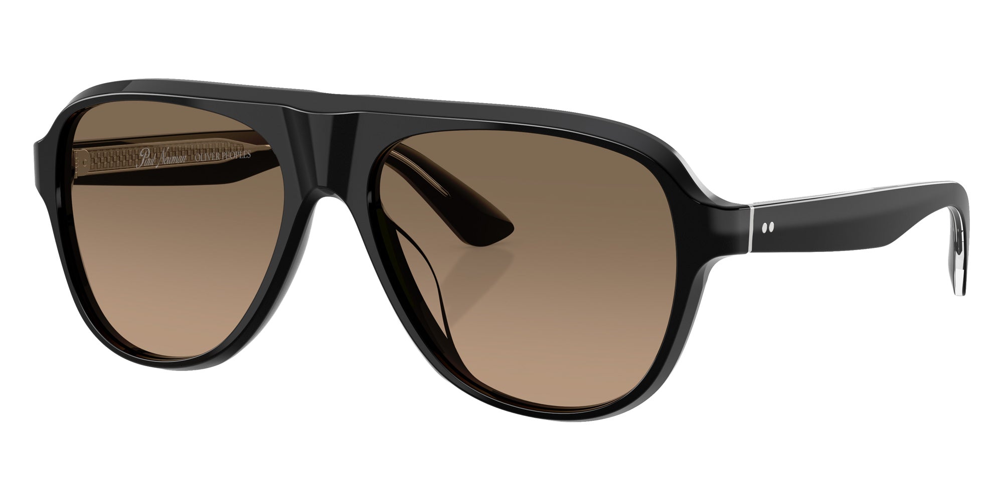 Oliver Peoples® OV5581SU Pilot OV5581SU 1492GN 57 Sunglasses - Black/Sandstone Gradient Polarized 1492GN