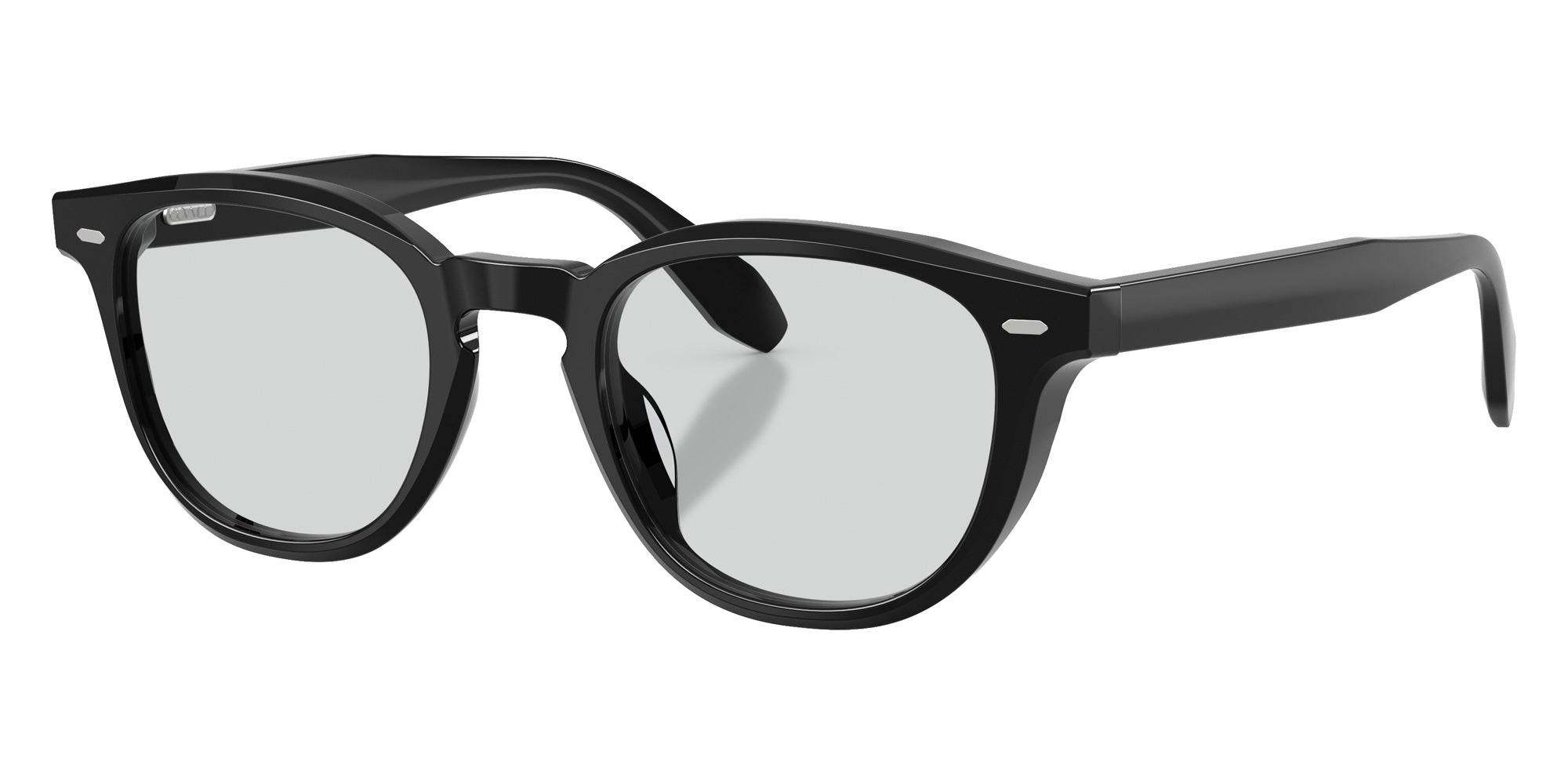 Oliver Peoples® OV5586U Round OV5586U 1731 46 Eyeglasses - Black/Demo Lens Silver Mist 1731