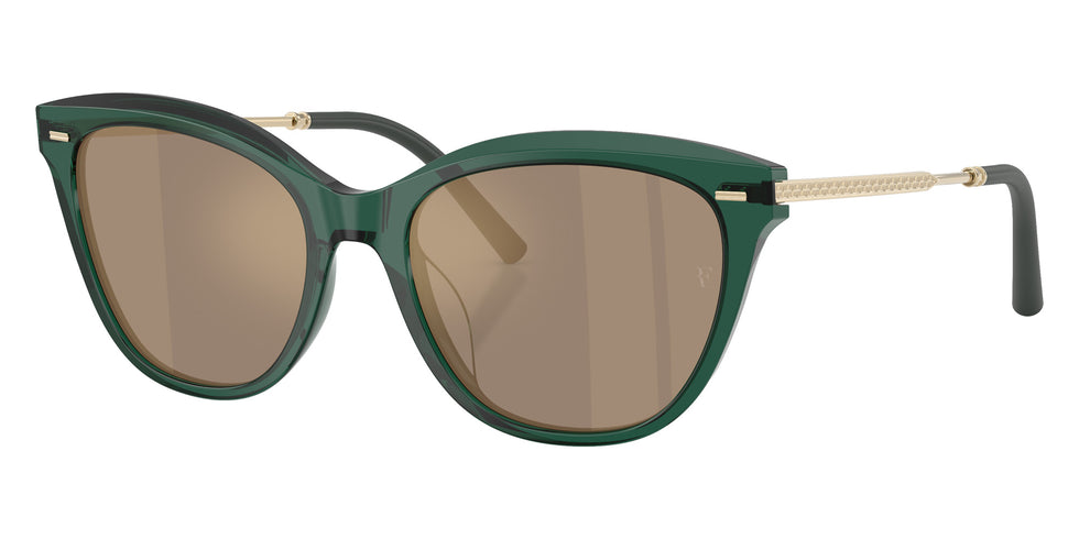 Oliver Peoples® OV5597SU Square OV5597SU 17635A 55 Sunglasses - Translucent Dark Teal/Desert Flash Mirrored 17635A