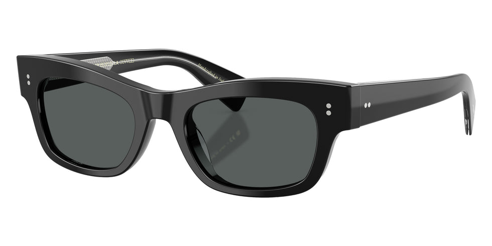 Oliver Peoples® OV5609SU Rectangle OV5609SU 1492P2 51 Sunglasses - Black/Midnight Express Polarized 1492P2