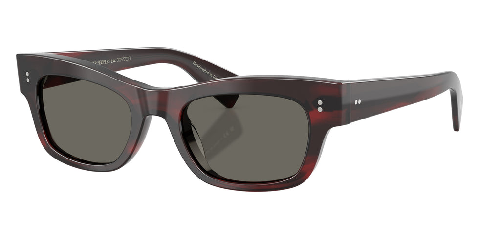 Oliver Peoples® OV5609SU Rectangle OV5609SU 1675R5 51 Sunglasses - Bordeaux Bark/Carbon Gray 1675R5