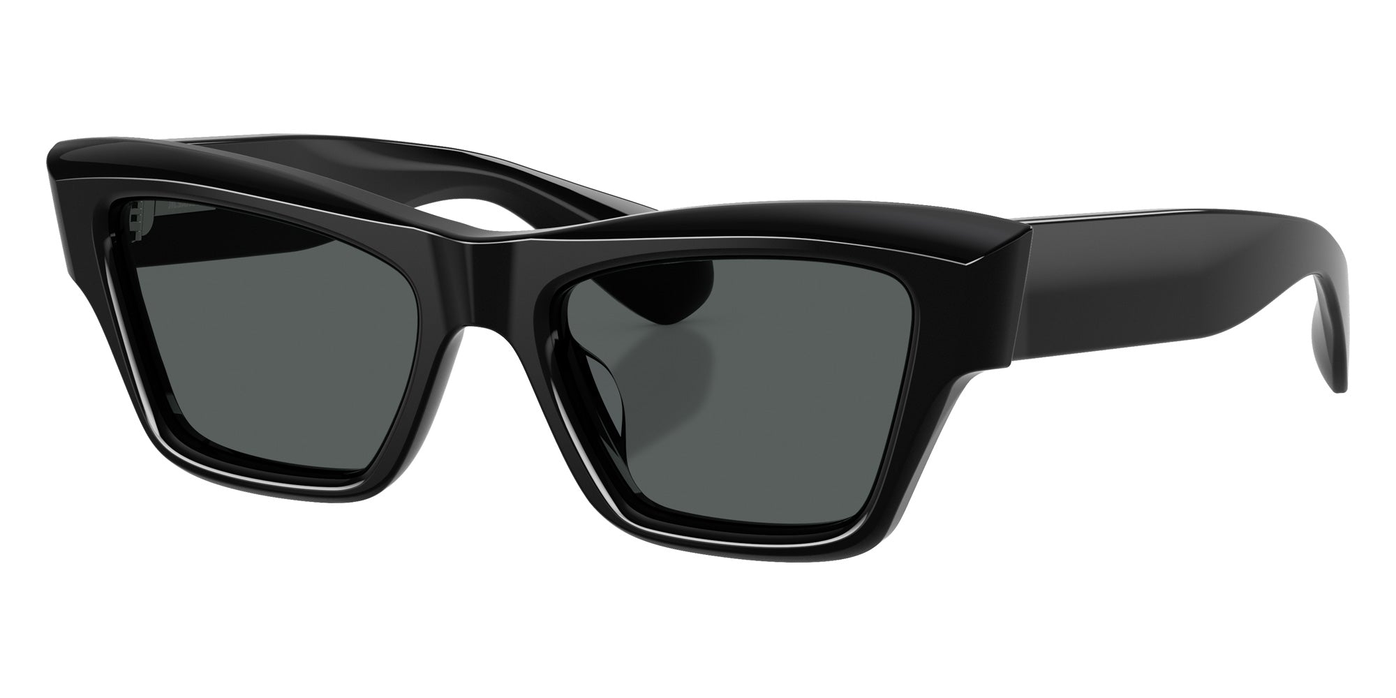 Oliver Peoples® OV5611SU Cat Eye OV5611SU 1731P2 52 Sunglasses - Black/Carbon Gray 1731P2