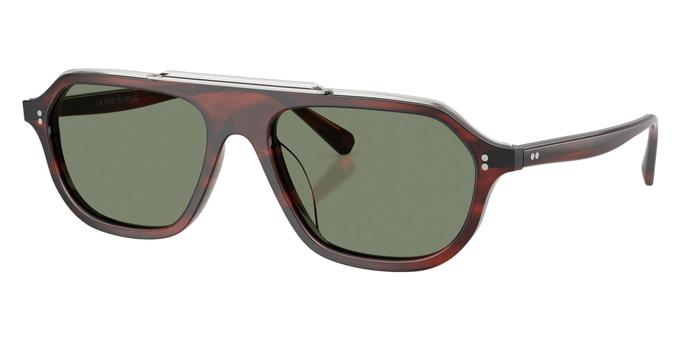 Oliver Peoples® OV5613SU Geometric OV5613SU 181852 58 Sunglasses - Morado Tortoise/Cypress 181852
