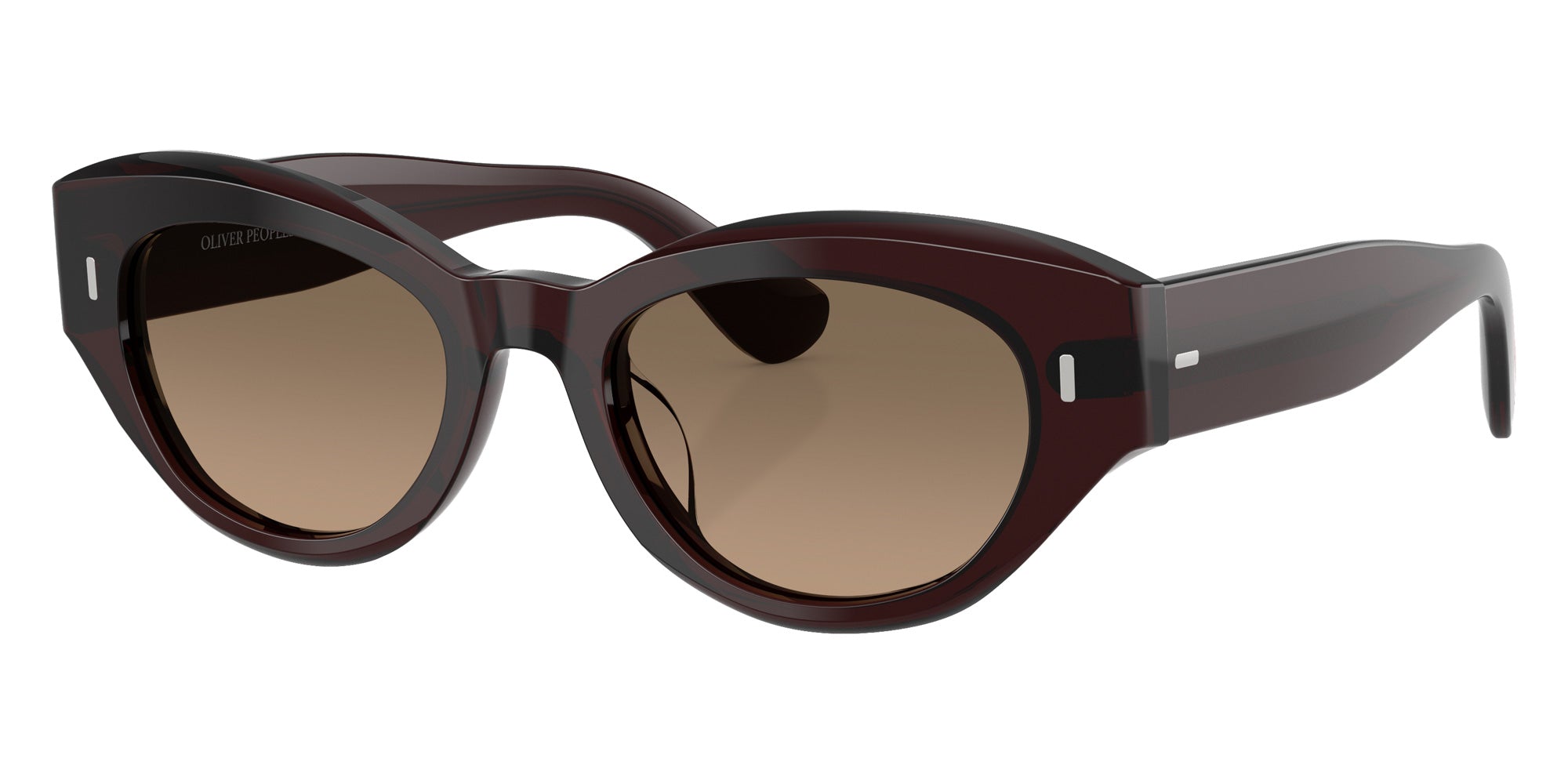 Oliver Peoples® OV5615SU Oval OV5615SU 1817GN 50 Sunglasses - Dark Sienna/Sandstone Gradient Polarized 1817GN
