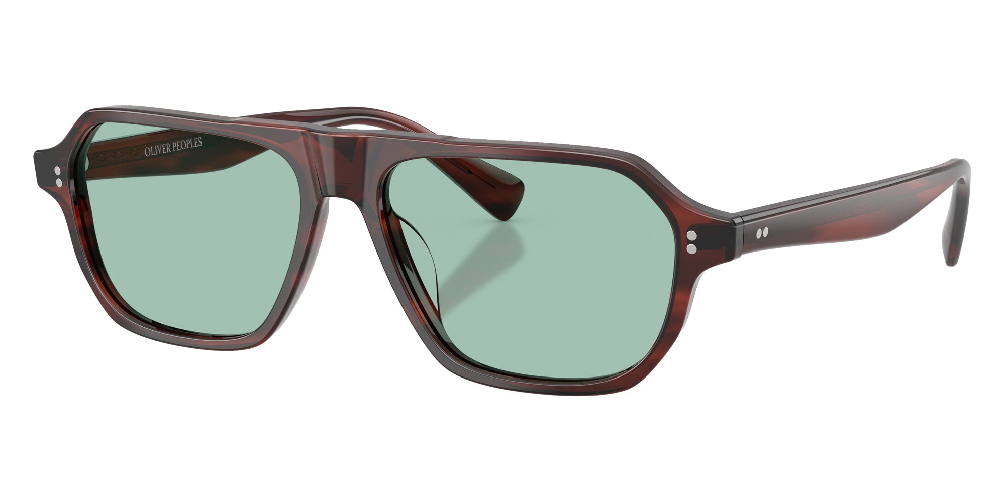Oliver Peoples® OV5616U Geometric OV5616U 1818 56 Eyeglasses - Morado Tortoise/Demo Lens Sea Green 1818