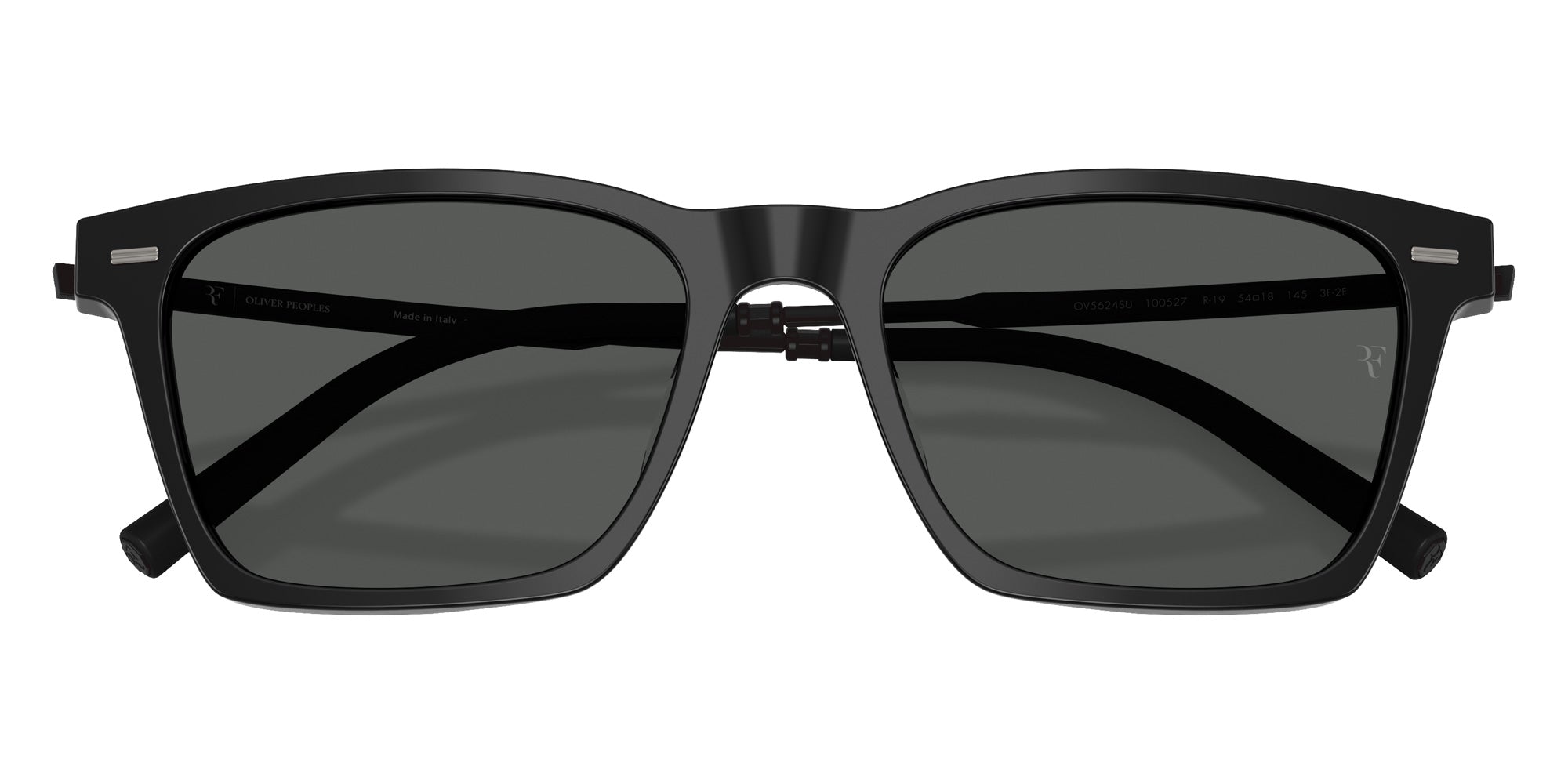 Oliver Peoples® OV5624SU Rectangle OV5624SU 100527 54 Sunglasses - Black/Iron Wash to Dark Photochromic Polarized 100527