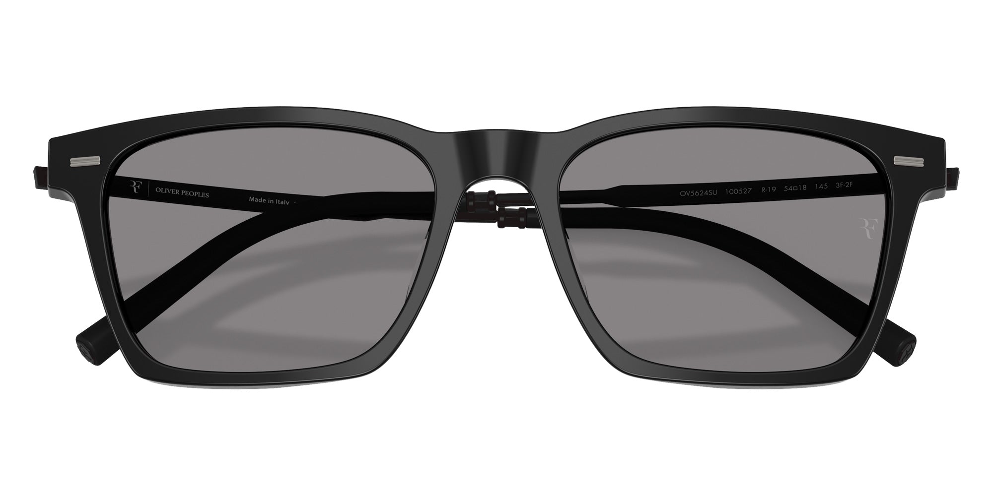 Oliver Peoples® OV5624SU Rectangle OV5624SU 100527 54 Sunglasses - Black/Iron Wash to Dark Photochromic Polarized 100527