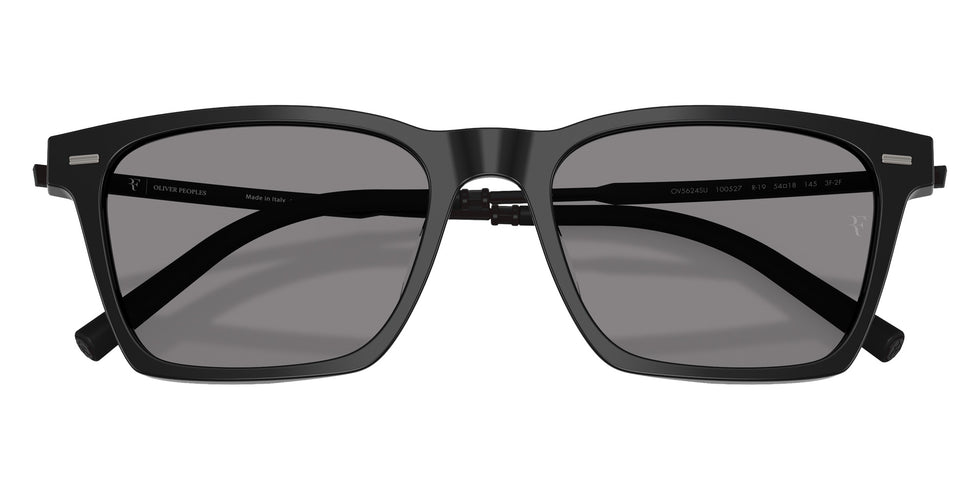 Oliver Peoples® OV5624SU Rectangle OV5624SU 100527 54 Sunglasses - Black/Iron Wash to Dark Photochromic Polarized 100527