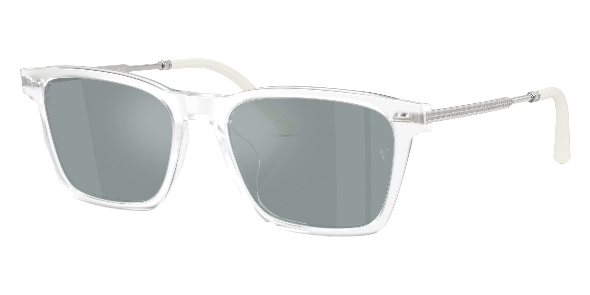 Oliver Peoples® OV5624SU Rectangle OV5624SU 11286G 54 Sunglasses - Crystal/Gray Flash Mirrored Polarized 11286G
