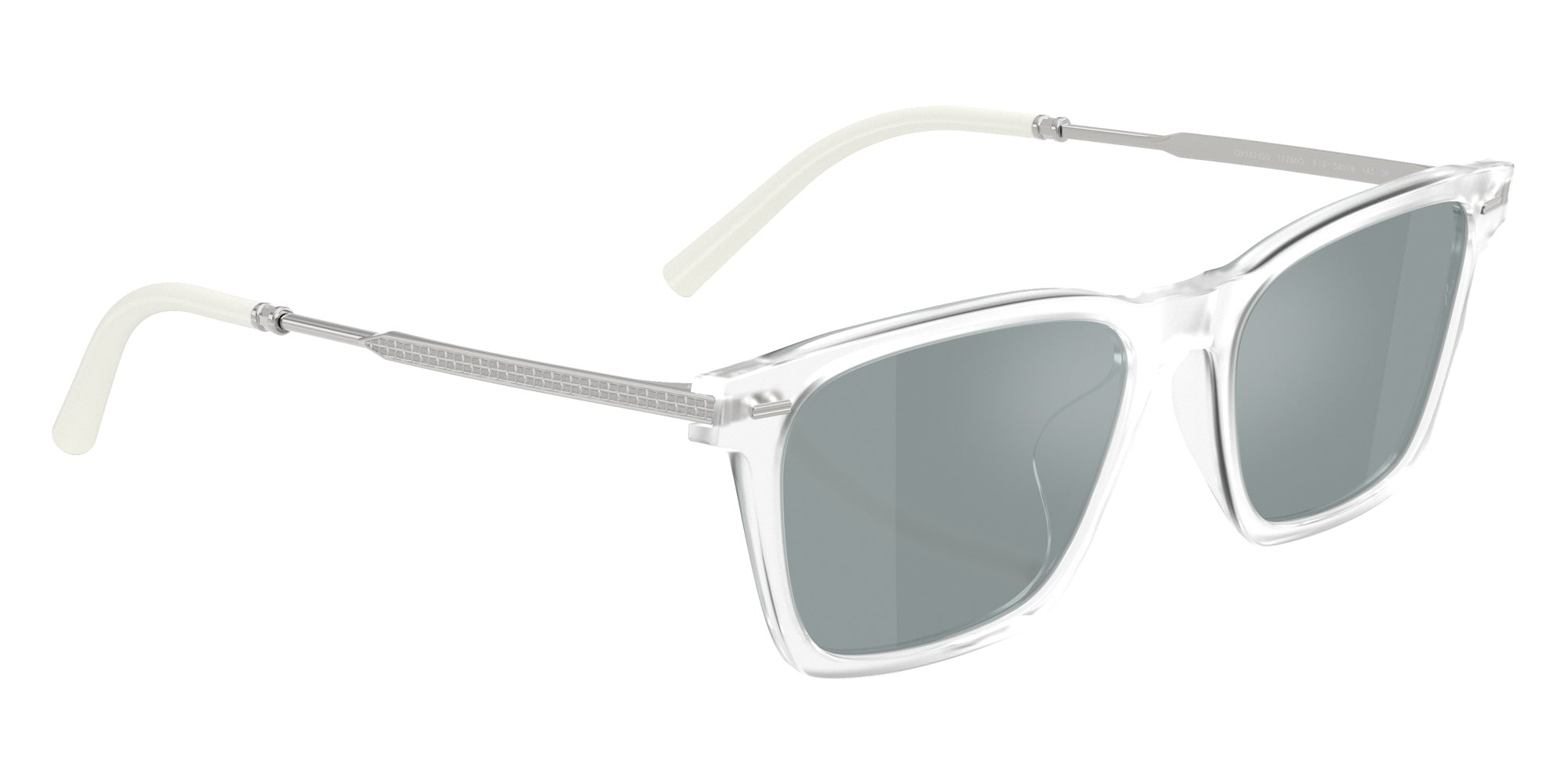 Oliver Peoples® OV5624SU Rectangle OV5624SU 11286G 54 Sunglasses - Crystal/Gray Flash Mirrored Polarized 11286G