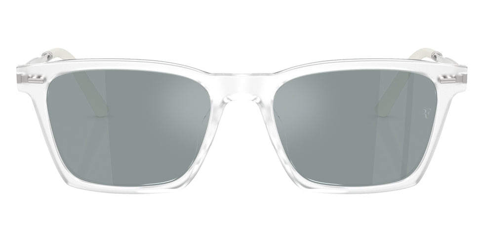 Oliver Peoples® OV5624SU Rectangle OV5624SU 11286G 54 Sunglasses - Crystal/Gray Flash Mirrored Polarized 11286G